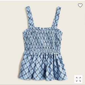 J Crew stretchy smocked tank top